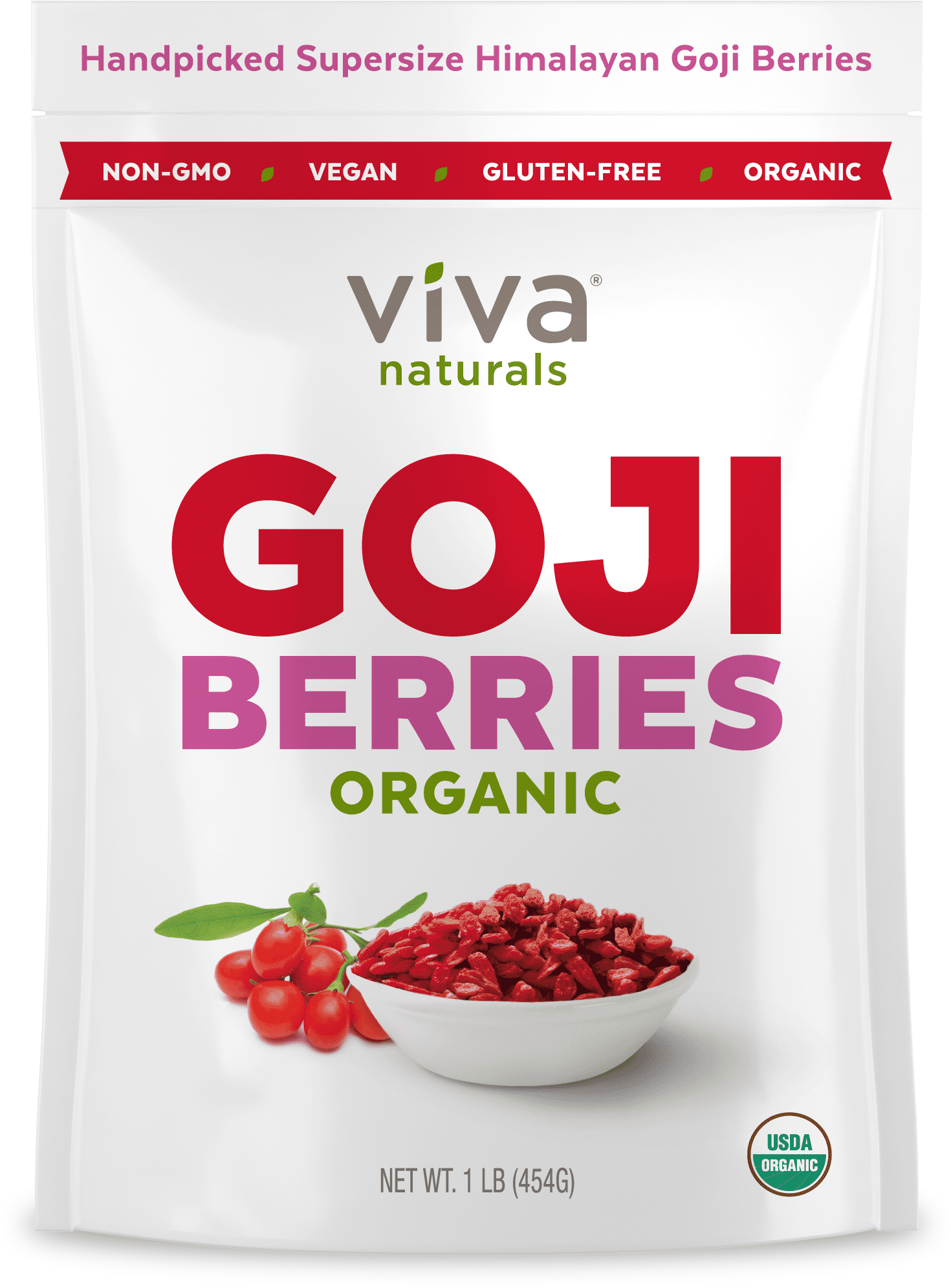 NAVITAS Organics Goji Berries 16 Oz Bag 1 Pound for sale online 