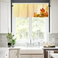 thumbnail image 3 of Window Curtains Valances Autumn Maple Leaves Kitchen Short Curtains with Rod Pocket Valance Drapes Farmhouse Window Treatment for Living Room Bathroom Decor 54" X 18", 3 of 6
