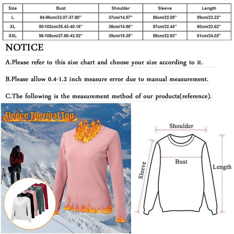 Female Thermal Top T-Shirt Women Crew Neck Lined Thermal Thermal Underwear  Slim Tops Long Sleeve Thermal Shirts Winter Tops 