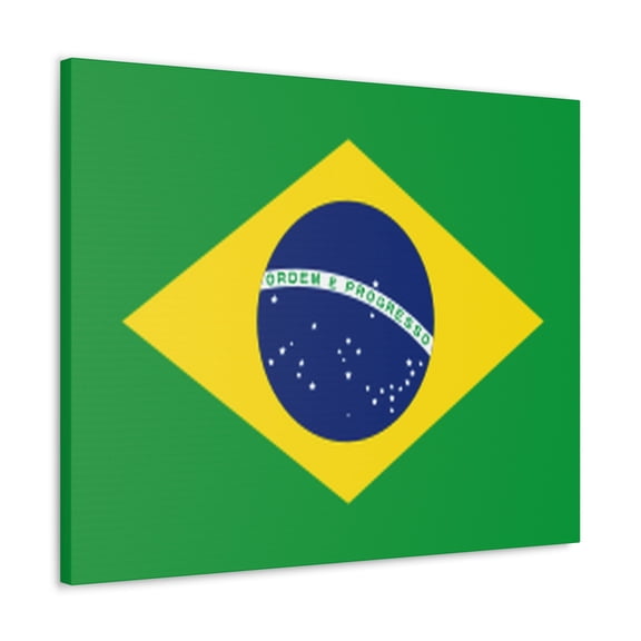 Brazil Country Flag Canvas Vibrant Wall Art Unframed Home Decor
