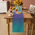 thumbnail image 2 of Teal Purple Ombre Table Runner 72 Inches, Modern Art Abstract Aesthetics Bed Runner Dresser Scarves Tabletop for Indoor Outdoor Parties/Ceremony/Banquet, 16" x 72", 2 of 9