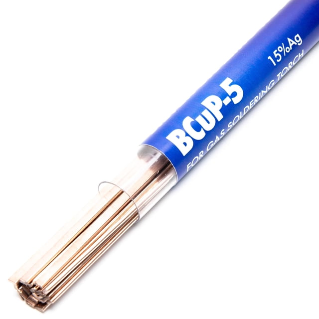 20 Sticks Brazing Rods Bcup-5 15% Silver Solder Phos Copper Brazing Alloys Flat Welding Rods Industry 0.050" x 1/8" x 14" for Air Conditioning Refrig