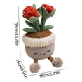 thumbnail image 2 of Greenhouse 13.7 inch Plant Plush Soft Cute Stuffed Succulent Plush Flowers Toy Wine Red, 2 of 4