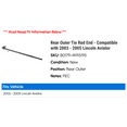thumbnail image 2 of Rear Outer Tie Rod End - Compatible with 2003 - 2005 Lincoln Aviator 2004, 2 of 2