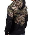 thumbnail image 4 of Men's Camouflage Patchwork Zip Up Hoodies Casual Long Sleeve Hooded Sweatshirt Jacket with Pockets, 4 of 6