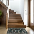 thumbnail image 6 of Toyoso 2x3 Area Rug Living Room Rugs - Machine Washable Traditional Floral Rug Non-Slip Classic Farmhouse Entryway Mat for Indoor Front Door, Kitchen, and Home Décor – Black, 6 of 9