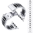 thumbnail image 5 of ZYX Premium Stainless Steel Band for Apple Watch, Classic Business Metal Strap with Adjustable Tool, Silver Black, 38/40/41mm/42mm(series 11 10), 5 of 7