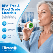 Tilcare Food-grade Materials Adjustable Resistance Respiratory Tool Kegel Exerciser, White, Green