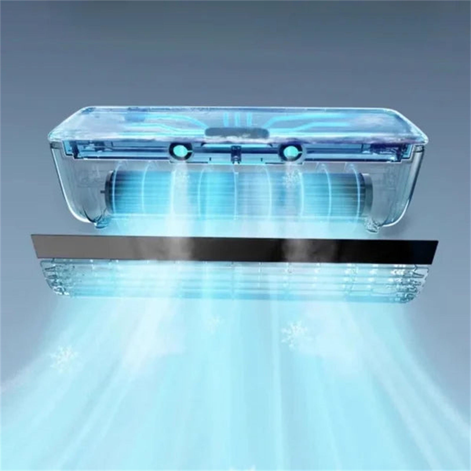 Wireless Charging Conditioner Portable Air Conditioners, Rechargeable Mini Air Conditioner Personal Air Cooler with 3 Speeds, Small Desk Air Conditioner for Bedroom, Office, Outdoor