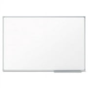Mead Dry-erase Board with Marker Tray 96.6" (8.1 ft) Width x 48.6" (4.1 ft) Height - White Melamine Surface - Silver Aluminum Frame - Wall Mount - 1 Each