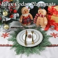 thumbnail image 3 of Faux Cedar Placemats, Faux Cedar Greenery Placemats Round, 15 Inch Christmas Artificial Pine Branch Placemat, Washable Winter Place Mats, Christmas Placemats for Holiday Party Dining, 3 of 7