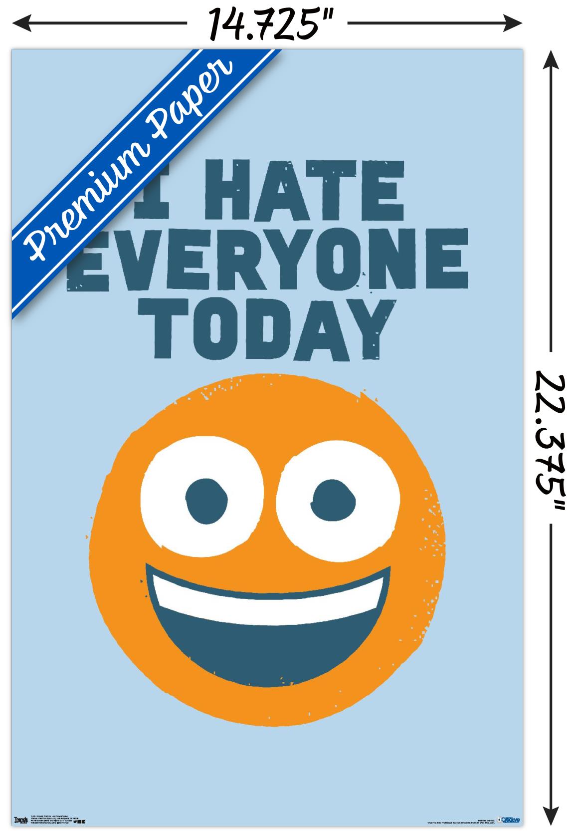 DaVid Olenick - Hate Everyone Wall Poster, 14.725" x 22.375"