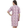 thumbnail image 6 of Bimba Floral Print Rayon Light Pink Women Short Sleeve Sleepshirt Nightwear - 4, 6 of 8