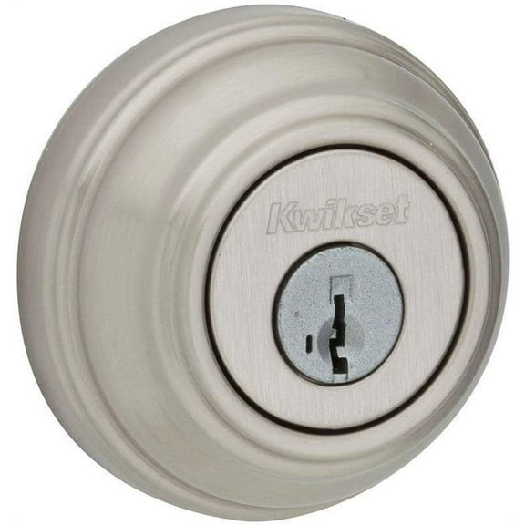 Kwikset Double Cylinder Deadbolt SmartKey - Adjustable Security Lock - Satin Nickel — Construction & DIY Use, Standard Hardware Spec