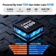 thumbnail image 4 of 15.6 inch Windows 11 Pro Laptop, Intel N100 Quad-Core, 12GB RAM, 512GB SSD, Full HD IPS Display, Space Gray, 4 of 10