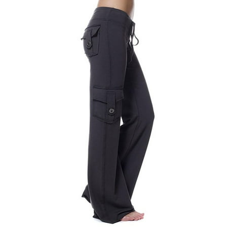 

Avamo Women Comfy Pajamas Sleepwear Pj Pants Lady Jogger Lounge Pyjama Gym Yoga Workout Active Wear Plus Size Bell Bottom Flare Pant Plocket