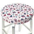 thumbnail image 3 of Balery Happy Columbus Day Fundas de asiento para taburete de bar redondo de tela de terciopelo ajustables que protegen de arañazos y manchas para sillas de 14 a 17 pulgadas.-13 inch, 3 of 7