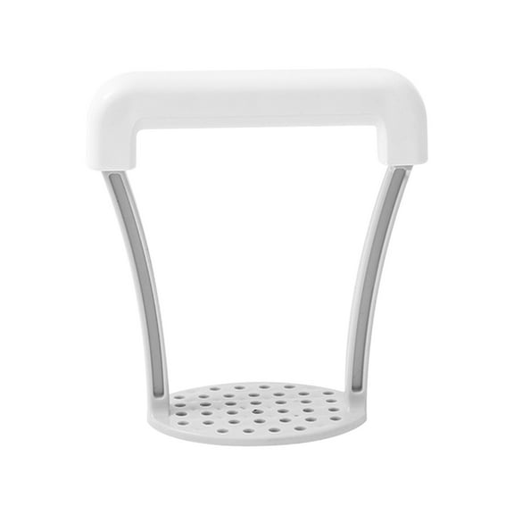 Tunhigl Potato Masher - Kitchen Hand Tool for Mashing Potatoes, Fruits, Vegetables & Complementary Food - Durable, Easy to Clean & Comfortable Grip White