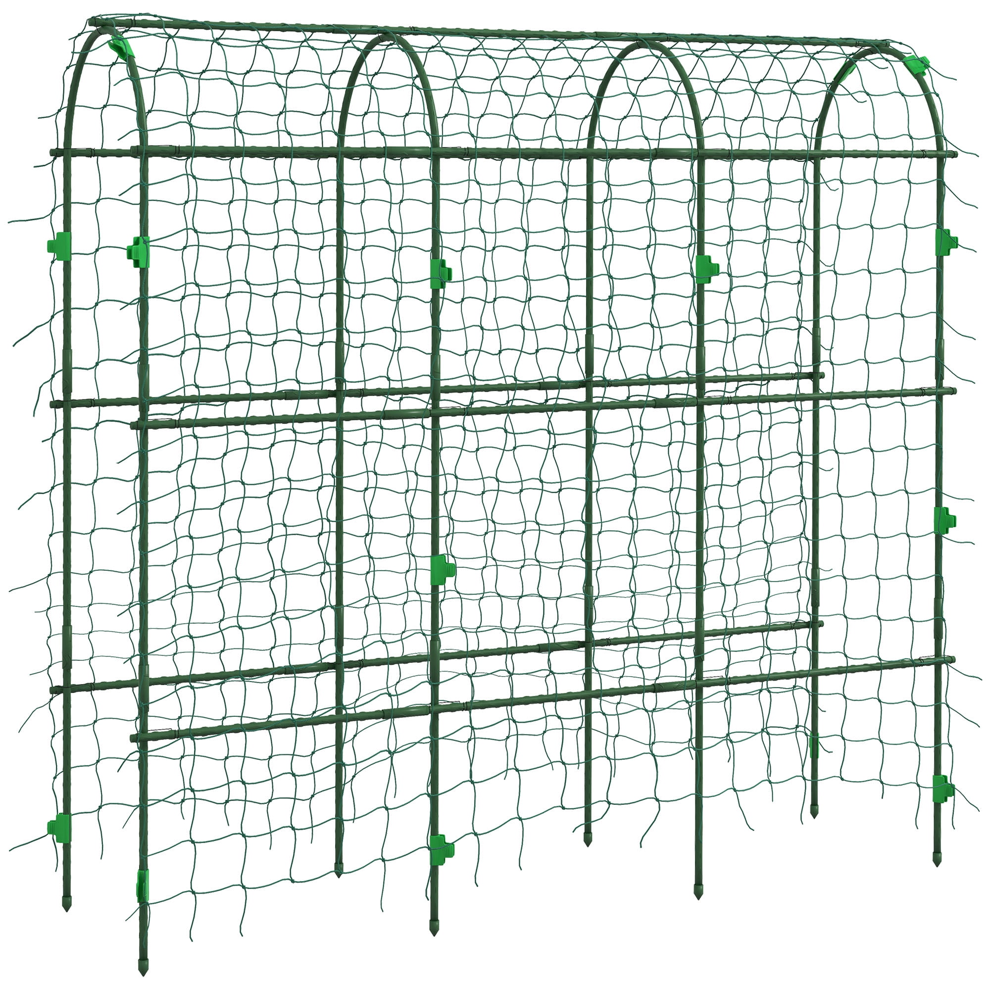 Outsunny Garden Trellis for Climbing Plants Outdoor, 72" Tall, Green