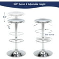 thumbnail image 4 of Brage Living Bar Stools, Adjustable Height Swivel Bar Stools, Metal Airlift Barstools, Backless Counter Height Bar Chairs for Kitchen Dining Room Pub Cafe 1Pc (Silver), 4 of 6