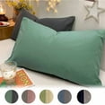 thumbnail image 1 of Hotel Pillow Protector | 2-Pack Polyester Pillowcase Covers | 48x74cm (Standard) | Blue, Green, Gray, Pink | Breathable & Skin-Friendly, 1 of 7