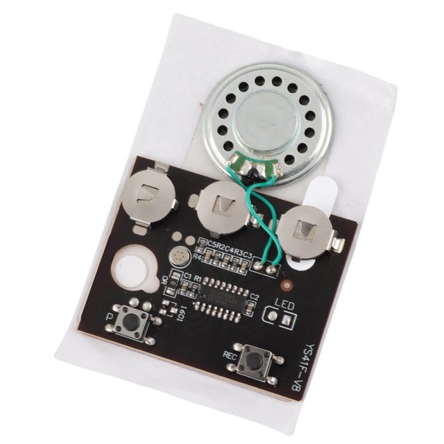 M Buder Módulo de Grabación de Voz de 27s DIY Versión de Botón Kit Manualidades de Audio para Regalos y Tarjetas de Felicitación 5x4 cm / 1.97x1.57 in