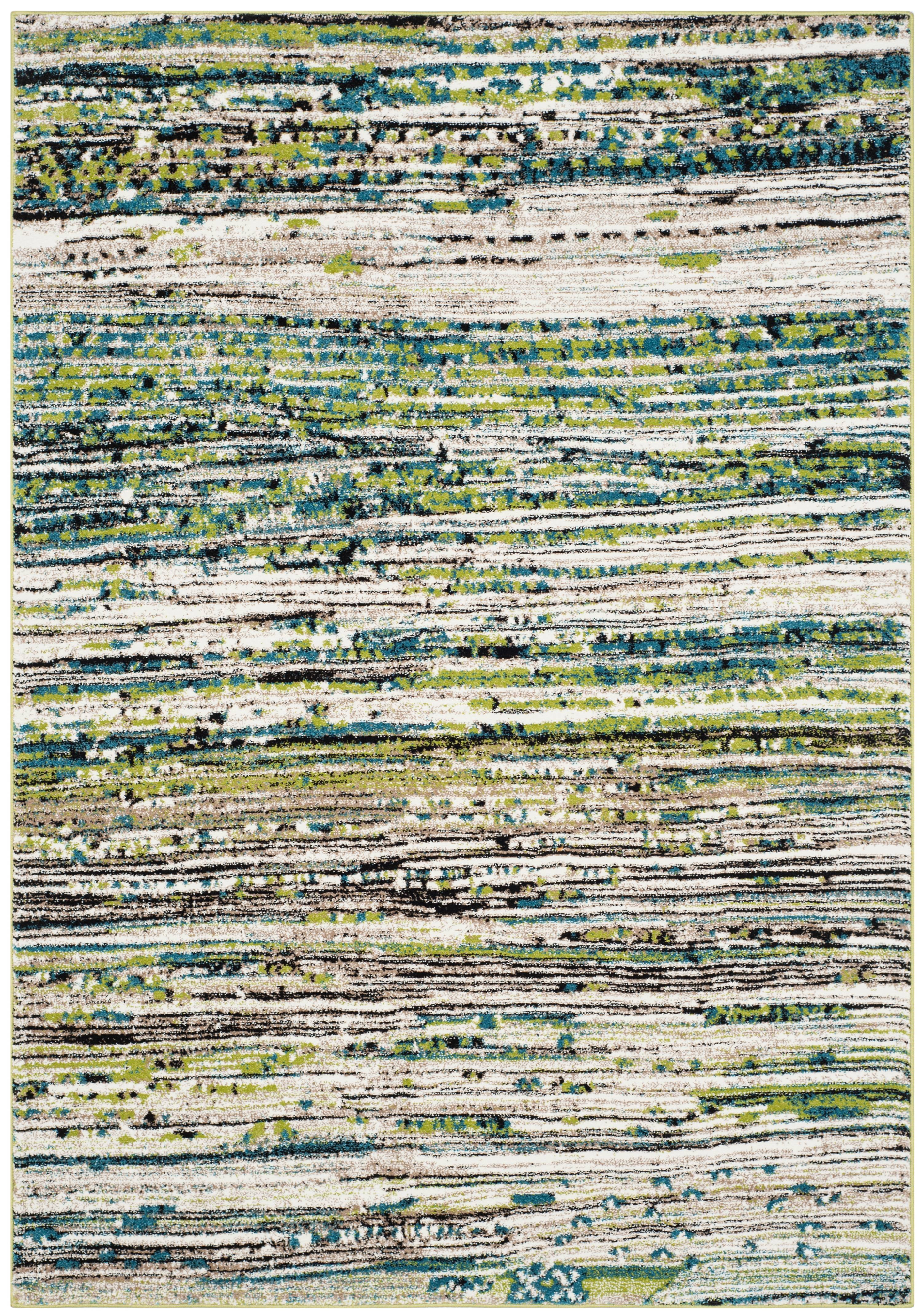 SAFAVIEH Porcello Euphemia Solid Area Rug, Cream/Green, 4' x 6'