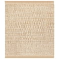 thumbnail image 3 of SAFAVIEH Natural Fiber Vivian Geometric Solid Area Rug, Natural/Ivory, 6' x 6' Square, 3 of 6