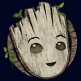 thumbnail image 2 of Junior's Marvel: I am Groot Cute Smiling Groot Face Graphic Tee Navy Blue 2X Large, 2 of 3
