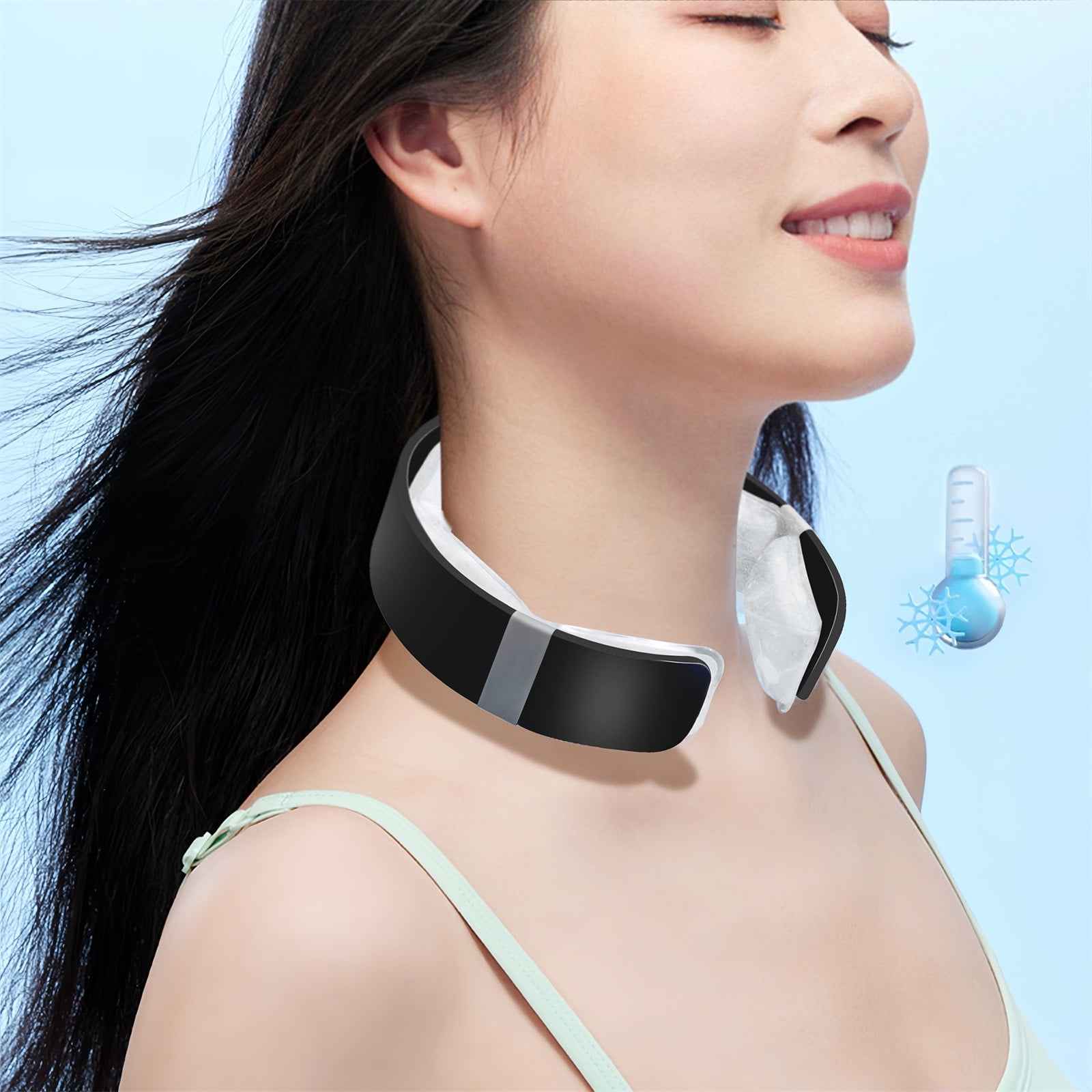 3 Pcs Cold Neck Collar for Adults - Long-Lasting Ice Cooling Neck Wrap, Reusable Freezable Neck Cooler for Outdoor Sports, Headache Relief, Hot Flashes, No Condensation, Fast Freeze in 10 Mins
