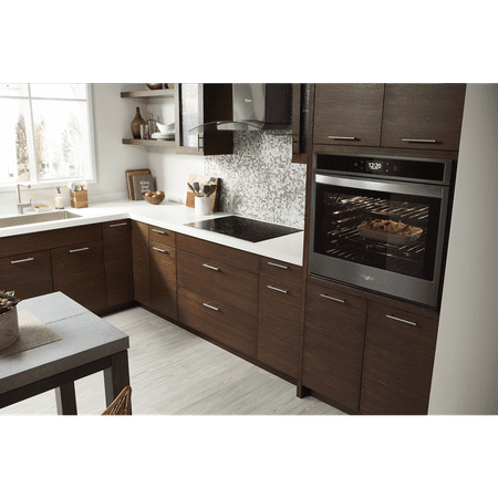 Whirlpool - 30" Built-In Single Electric Convection Wall Oven - Black stainless steel