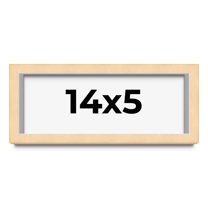 14x5 Frame Beige Real Wood Picture Frame Width 0.75 inches | Interior Frame Depth 0.5 inches |