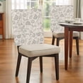 thumbnail image 4 of Farmhouse Light Grey Floral Chair Back Covers Set of 6, Linen Boho Paisley Flower Rustic Stretch Dining Chair Back Slipcovers Removable Seat Cover for Kitchen Restaurant Hotel Cafe, 4 of 9