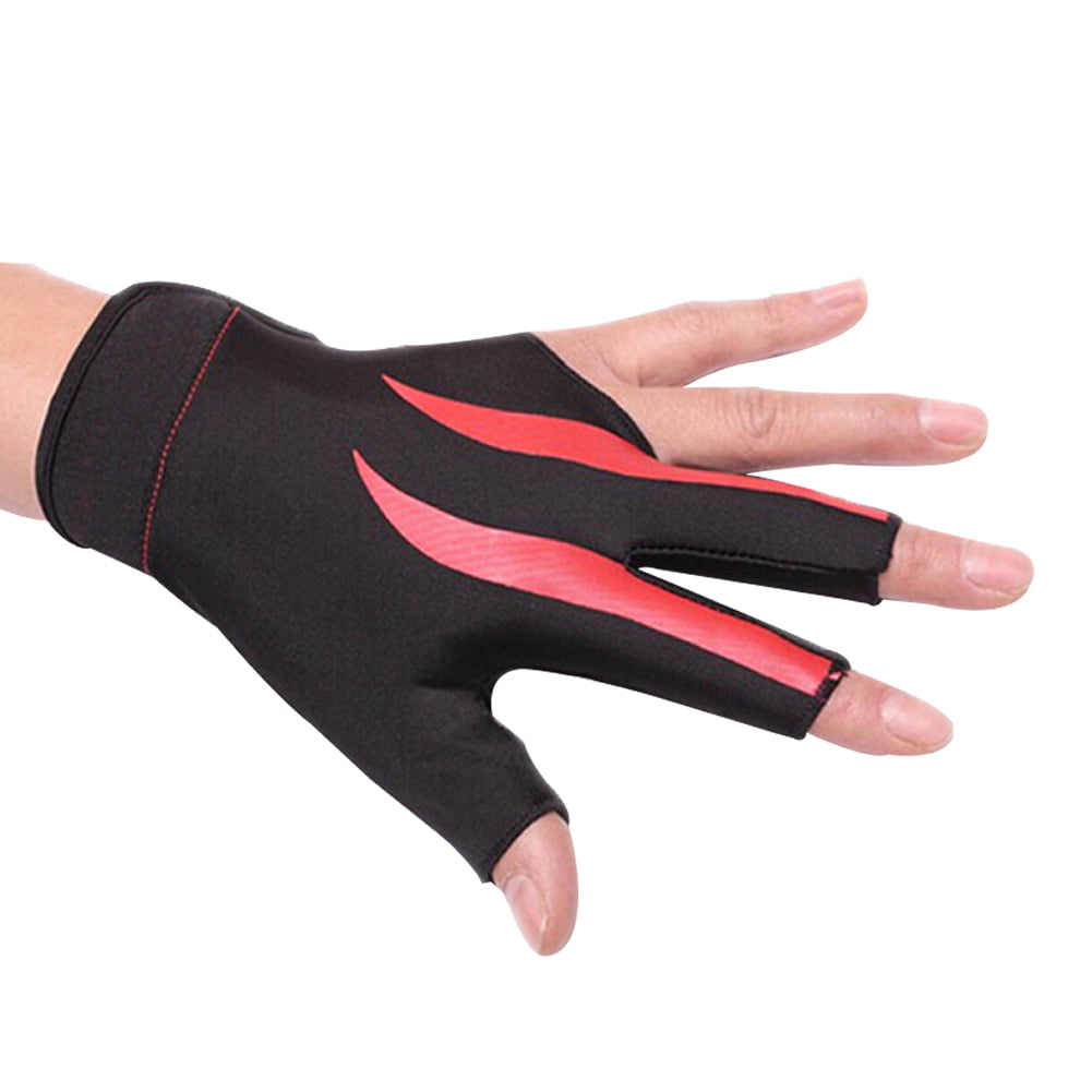 3 Fingers Pool Cue Wearproof High Elastic Left Sweat Absorbent Billiard Glove 