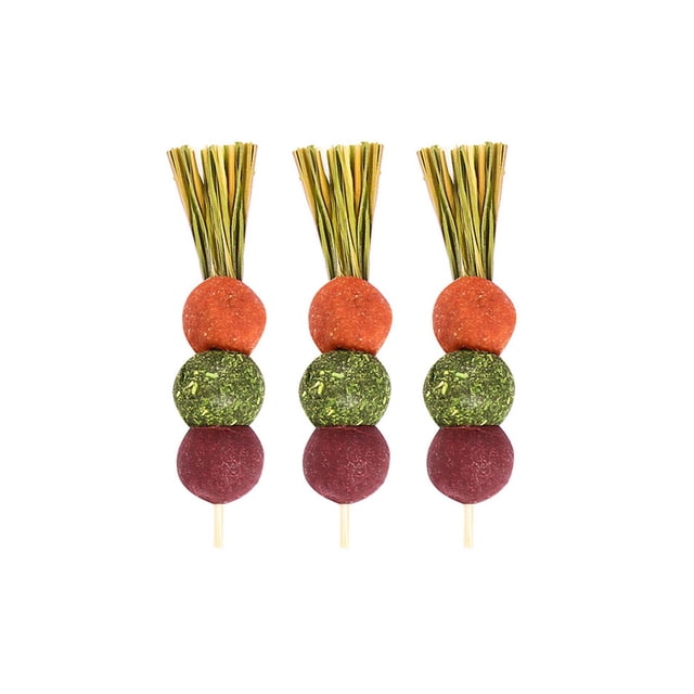 Juego de 3 uds de juguetes para masticar Hamste, juguetes para moler mascotas, de flores, aperitivos, para masticar Haws confitadas Yuyangstore pelota de ejercicio para hámster
