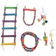 thumbnail image 1 of Juguetes para loros y pájaros shaofei 6 piezas columpio hamaca colgante escaleras color aleatorio, 1 of 5