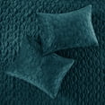 thumbnail image 3 of 3 Piece Velvet Quilt Set Teal King/Cal King, 3 of 6