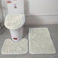 thumbnail image 6 of 3-Piece Bathroom Rug Set – Soft Bath Mat, Toilet Contour Mat & Lid Cover with Non-Slip Rubber Backing, 6 of 6
