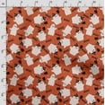 thumbnail image 3 of Soimoi Halloween Printed, Cotton Satin Spandex, Sewing Fabric by The Yard 54 Inch Wide, Decorative Fabric for Dresses and Home Accents, Orange & Black, 3 of 5
