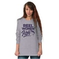 thumbnail image 3 of Reel Women Fish Cute Girly Fishing Women Plus Size Long Sleeve Graphic Tee Brisco Brands 2X, 3 of 5