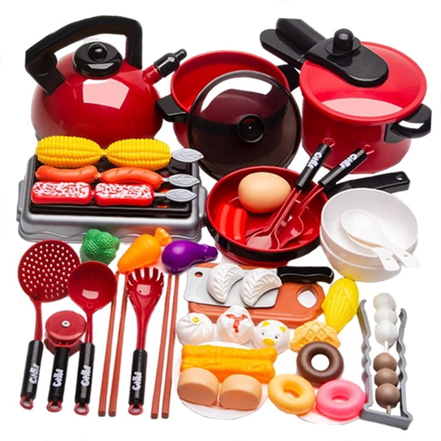 Juego de cocina de simulación, juego de juego, juego de utensilios de cocina, comida para niños pequeños C