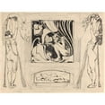 thumbnail image 3 of Koloman Moser 24x20 Black Modern Framed Museum Art Print Titled - Allegory of Summer (In or After 1896), 3 of 5
