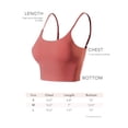 thumbnail image 7 of URBAN DAIZY Women's Sports Bra Seamless Padded Built-in Bra Adjustable Strap Removable Pads Workout Running Yoga Tank Top A75_19 Mauve L, 7 of 7