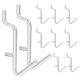 thumbnail image 1 of FOMIYES 20Ud Gancho Metálico Plateado Para Pegboard Soporte Resistente Para Colgar En Casa, 1 of 6