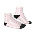 thumbnail image 3 of Bingfone Pink Checkboard Design Patterned Men'S Women'S Casual Cotton Socks, 3 of 9