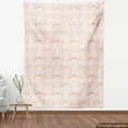 thumbnail image 4 of Ambesonne Floral Fabric by the Yard Upholstery, Flourishing Flowers Spring, 3 Yards, Salmon Rose and Off White, 4 of 5