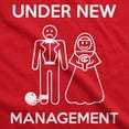 thumbnail image 2 of Mens Under New Management Funny Wedding Bachelor Party Novelty Tee for Guys Graphic Tees, 2 of 9