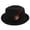 Black, variant on QASIEATN Elegant Fedora Hat for Women Fashion Feather Ornament Jazz Hat Church Party Essentials Solid Color Panama Hat