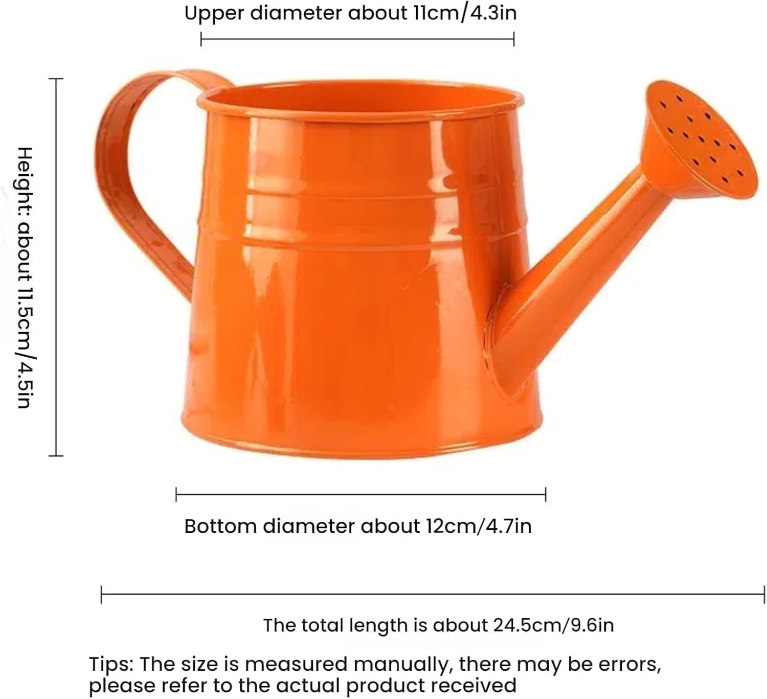 Watering Can Gardening Tool Accessories, Sprinkling Can 1L Metal Flower Garden Watering Can for Outdoor Indoor Plants Lawn Garden