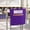 Purple, variant on Desk Hanging Storage Organizer with Name Pocket, 3-Pocket Denim Seat Caddy for Students, Multi-Purpose Classroom Neckwear for Supplies, Black